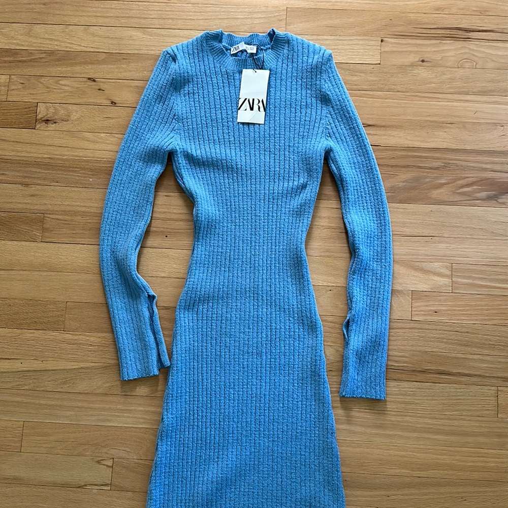 ZARA Ribbed Knit Dress